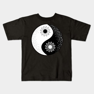 Floral Ying And Yang Art | Spirituality Kids T-Shirt